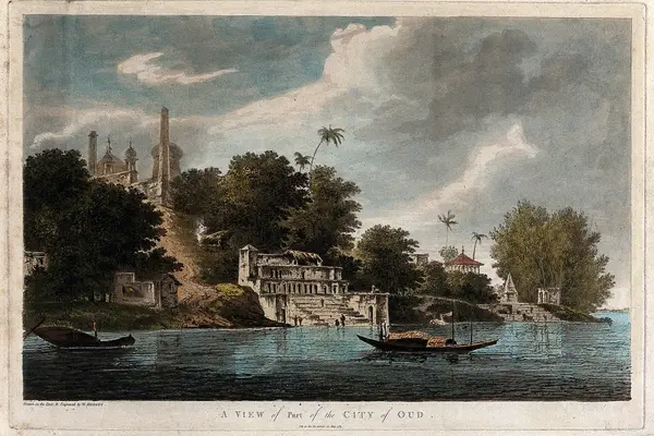 Ayodhya seen from the river Ghaghara, Uttar Pradesh. Coloure Wellcome V0050436