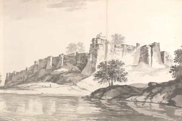 William Hodges - A View of the Fort of Ionpoor (Jaunpur) Upon the Banks of the River Goomt